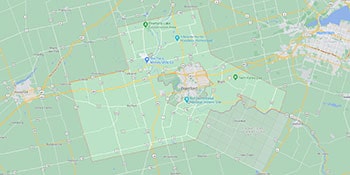 Map of Brant County, ON.